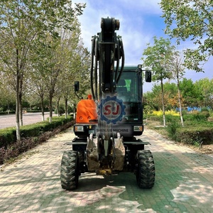 Excavatrice sur pneus DOOSAN DX60W 6 tonnes, excavatrice d'occasion DOOSAN, excavatrice d'occasion DX60W DX75W DX110W DX130W DX150W - Product Image 2