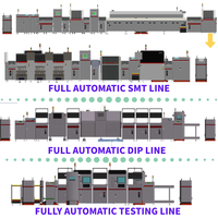 Ligne d'assemblage SMT entièrement automatique - Composants moteur et roulement contrôlés par PLC pour une placement précis des composants