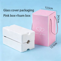 Cadeaux romantiques pour la Saint-Valentin, la remise des diplômes, les mariages, lampes décoratives à LED avec couvercle en verre pour intérieur/extérieur, ornements en forme de rose.