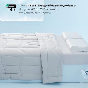 <span class=keywords><strong>Couverture</strong></span> de refroidissement double face à insertion de couette légère et respirante grise Queen Size certifiée OEKO pour les dormeurs chauds - Product Image 4