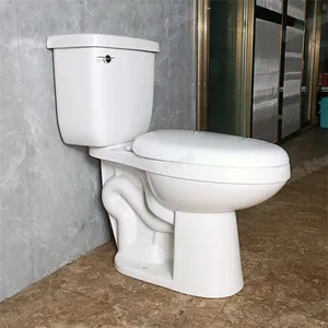 美国标准细长两件式卫生间价格便宜经济卫生洁具浴室陶瓷卫生间
