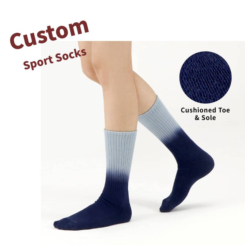 Arbitrary Pattern Wholesale Custom Sports Socks Unisex Gradient Design Tie Dye Socks