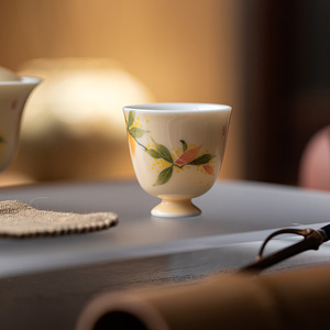 Guanlan Ceramics Hand Painted Osmanthus Tea Cup Porcelain Small Tasting Cup Kung Fu Tea Set Individual Cup Afternoon Tea - Product Image 3