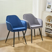 Chaise sans accoudoirs en tissu avec dossier, rembourrée en mousse haute élasticité, idéale pour café, chambre ou comme tabouret de coiffeuse