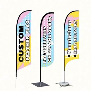 Custom Printing Promotional Teardrop Feather Beach Pennant square <b>Flag</b> Pole Material Outdoor <b>Flag</b> Sign Advertising <b>Flags</b> Banners - Product Image 5
