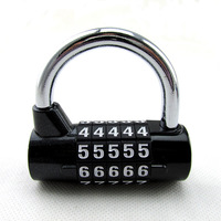 Nouveau cadenas mécanique à 5 chiffres en acier inoxydable en forme de U, noir, BBDHOME XC-0126, avec logo personnalisé, pour portes de sécurité et bagages – Vente chaude