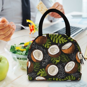 Hawaiian Life Stylish Lunch Bag Naupaka Flower Custom Design Insulation Thermal Tote Cooler Lunch Bag for Picnic Office Worker - Product Image 5
