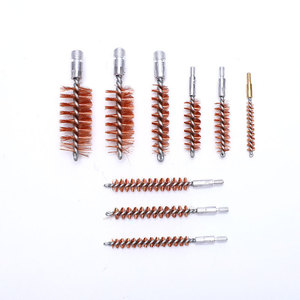 Copper Wire Gun Barrel Cleaning <b>Brush</b> Kit Stainless Steel Handle 6pc Set For Firearms Maintenance - Product Image 1