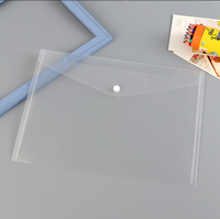 Enveloppes en plastique poly transparent Sacs de fichiers transparents Dossiers de documents à bouton-pression Dossier de fichiers à une poche