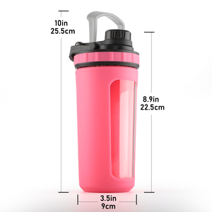 Vente en gros de <span class=keywords><strong>shaker</strong></span> à protéines en <span class=keywords><strong>verre</strong></span> de 26 oz avec manchon en silicone, bouteille <span class=keywords><strong>shaker</strong></span> en <span class=keywords><strong>verre</strong></span> sans bruit pour mélanges protéinés - Product Image 5