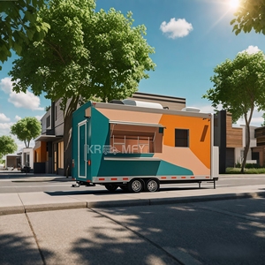 Mobile Hot Dog Coffee Fast Kiosk Juice Concession Trailer Food Truck with Full Kitchen - Product Image 2