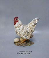 Penanam Ayam Resin Buatan Tangan Dekorasi Luar Ruangan Pot Bunga Polyresin Pot Bunga Kustom
