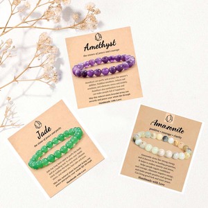 <span class=keywords><strong>Bracelet</strong></span> en pierres précieuses de quartz en gros, bracelets de guérison en perles de cristal pour femmes - Product Image 1