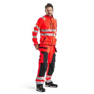 BLAKLADER - 156725175599D116 Pantalon d'artisan Softshell haute visibilité Rouge/Noir-EAN 7330509406441 HI-VIS WORKWEAR - Product Image 3