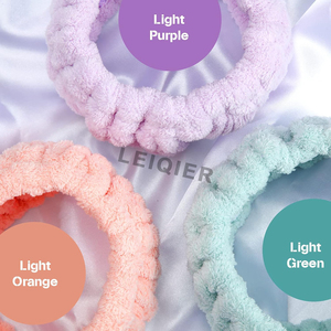 Bandeau élastique en tissu éponge pour le visage, le maquillage et le lavage du visage, avec logo personnalisé, pour spa, yoga, sport et douche, pour femmes - Product Image 3