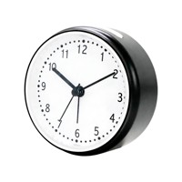 Réveil analogique silencieux minimaliste noir de 4 pouces en quartz avec affichage à aiguilles, veilleuse, fonction snooze et veilleuse créscendo pour maison moderne