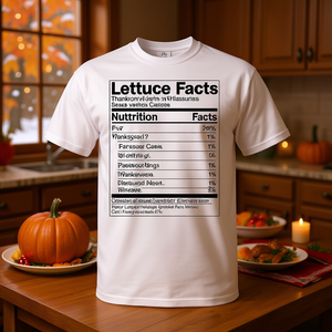 T-shirt avec les informations nutritionnelles sur la laitue, pour Thanksgiving et Noël - Product Image 3
