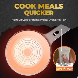 Casserole électrique Ceramax PRO 2,5 L avec couvercle vapeur, cuisinière en céramique non toxique, poêle, ramen, œufs, pâtes, dortoirs, camping, camping-cars, travail - Product Image 4