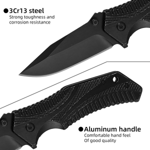 Couteau de chasse pliable HL Outdoor, couteau de survie en acier inoxydable, couteau <span class=keywords><strong>suisse</strong></span> de poche, revêtement en aluminium, couteau tactique pliable - Product Image 2