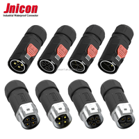 Jnicon MJ24 IP67 Connecteurs étanches pour Ebike Li-on Batteries Câble Fil 2 3 4 5 Pin Plug Socket Panel Mount