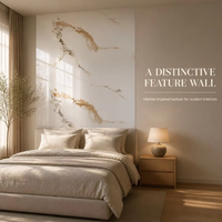 Panneau PVC UV en marbre sans formaldéhyde pour la décoration murale intérieure des maisons familiales