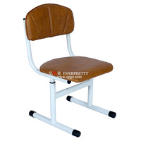 Chaise empilable ergonomique moderne pour les écoles en contreplaqué bord de peinture souple cadre en métal repose-pieds en matière plastique-meubles de classe