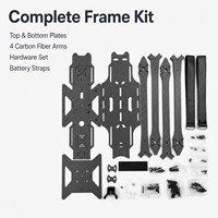 Fabricant de kits de châssis de drones personnalisés en gros, kit de châssis de drone en fibre de carbone 3K Twill usiné CNC, rigide et haute résistance