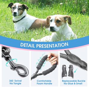 Comforting Pet <b>Leashes</b> 8mm Reflective Threads Rope Webbing Non Tangle <b>Dog</b> <b>Leash</b> Bulk Small Large <b>Dogs</b> Black Walking Training - Product Image 3