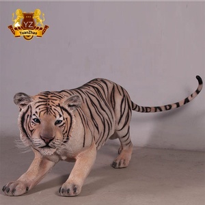 חיים גודל חי ג 'ונגל חתול בנגל נמר ממנצ' וריה נמר שרף פסל גדול פיברגלס פיסול - Product Image 6