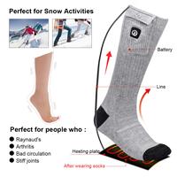 Chaussettes de sport personnalisées OEM Coolmax noires, chaussettes thermiques chauffantes pour hommes et femmes, taille L