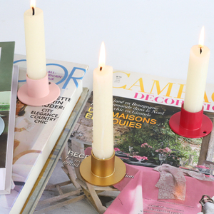 Simple Clear Short Metal <strong>Candle</strong> <strong>Holders</strong> For Taper <strong>Candle</strong> Wedding Christmas Home Decor - Product Image 6