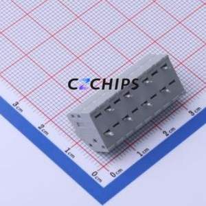 250-208 Spring Terminal Block Through hole Component (THT),P=3.5mm Connector 1x8P 3.5mm Gray 8P - Product Image 2