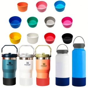 Non-slip Silicone Cup Sleeve 7.5cm/9cm Universal Heat Resistant Insulating Protective Cover for Water Bottle Tumbler - Product Image 3