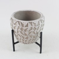 Pot de fleurs en ciment mat nordique pour la décoration intérieure, idéal pour le jardinage industriel, l'agriculture et le jardinage domestique, style simple pour salon.