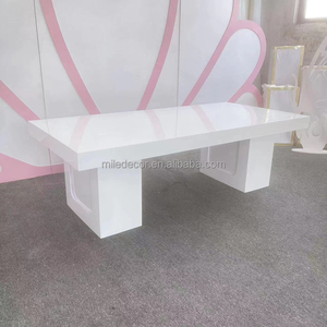 Hot Selling White Acrylic Children's Dining <strong>Table</strong> <strong>Clear</strong> <strong>Table</strong> for Children's Parties - Product Image 2