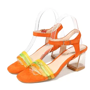 Sandalias de tacón alto para mujer, zapatos transparentes, tacones transparentes, sexy, 2020