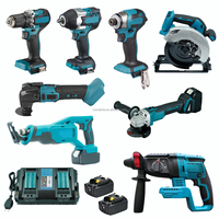 18V Schleifmaschinen-Bohrer-Set Bürstenloser Bohrhammer Li-Ionen-Akkus Doppelladegerät zum Bohren, Schneiden und Schleifen
