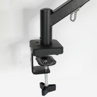 Bras de moniteur à ressort à gaz unique, vente chaude, écran de 13 à 32 pouces, réglage de la hauteur libre, prend en charge la rotation multi-angles, support de moniteur