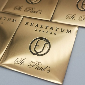 Custom Plate Self Adhesive Label 3D Embossed Badge Perfume Labels - Product Image 2