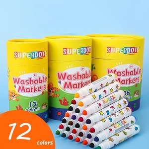 ชุดปากกาสีน้ำ12สีสำหรับเด็ก,มาร์กเกอร์เขียนแบบกรวยทิปสำหรับงานศิลปะกราฟฟิตี - Product Image 6