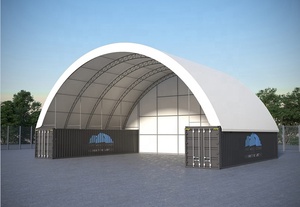 เต็นท์หลังคาทรงสูงรุ่น Container Peak Pro Series พร้อมผ้าคลุม PVC หนา 17 ออนซ์ แข็งแรงทนทาน พร้อมผนังด้านหน้าและด้านหลังแบบปิดสนิท มีพื้นที่จัดเก็บ - Product Image 5