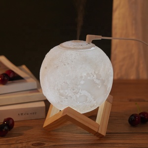 3D trăng ánh sáng ban đêm siêu âm độ ẩm mát sương hương thơm mặt trăng khuếch tán OEM màu LED hương thơm tinh dầu khuếch tán/độ ẩm - Product Image 4
