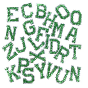 Toppe lettere glitterate personalizzate altezza 5cm ferro su lettere paillettes su Patch