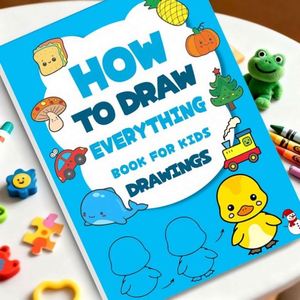 หนังสือวาดภาพสำหรับเด็กเริ่มต้น สำหรับเด็กวัยหัดเดิน เด็กอนุบาล หนังสือระบายสีแบบขั้นตอนต่อขั้นตอน กระดาษระบายสีกูอาช 32 หน้า - Product Image 1