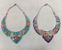 Nuevos Collares de Moda con Colgante de Flor Budista de Aleación, Cuentas de Coral, Chapado en Cobre Antiguo, Estilo Étnico para Mujer