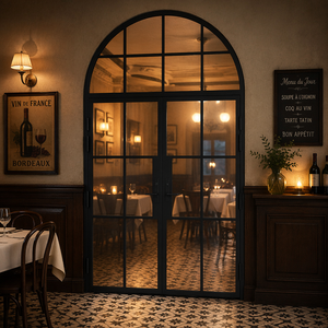 Wholesale Glass Door Custom Iron Frame Interior French Style Factory Price - Product Image 3