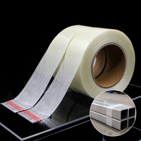 Ruban adhésif à filament simple face, ruban d'emballage en fibre renforcée haute résistance pour la fermeture des cartons