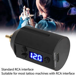 Cordless CE Certified Tattoo Power Supply Kit 1500mAh Built-in Lithium Battery Set RCA <strong>Interface</strong> LED Digital Display Tattoo - Product Image 6