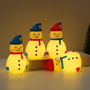 Cheap Christmas Decorations Luminous Snowman with LED Light Christmas Gift Toy Snowman Night Lights
