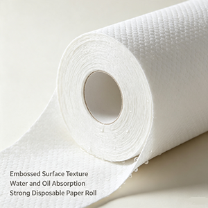 White 2 Ply <b>Paper</b> Towel Roll Multi Purpose <b>Kitchen</b> Towel Virgin Wood Pulp Custom Printed Jumbo Roll Standard Roll - Product Image 3